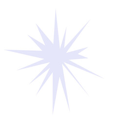 An abstract blank comic book style star burst shape design element.