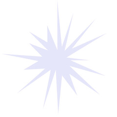 An abstract blank comic book style star burst shape design element.
