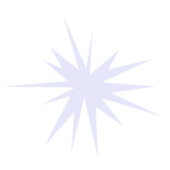 An abstract blank comic book style star burst shape design element.