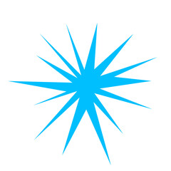 An abstract blank comic book style star burst shape design element.