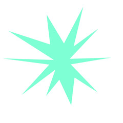 Fototapeta premium An abstract blank comic book style star burst shape design element.
