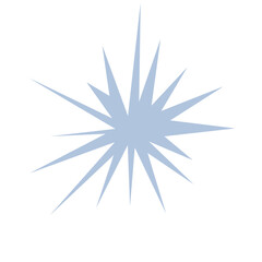 An abstract blank comic book style star burst shape design element.