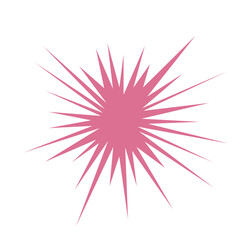 Fototapeta premium An abstract blank comic book style star burst shape design element.