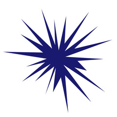 An abstract blank comic book style star burst shape design element.