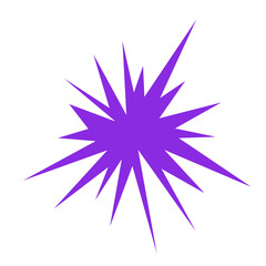 An abstract blank comic book style star burst shape design element.