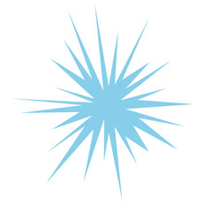 An abstract blank comic book style star burst shape design element.