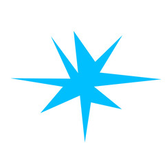 An abstract blank comic book style star burst shape design element.