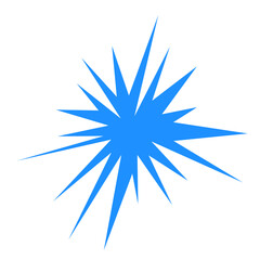 An abstract blank comic book style star burst shape design element.