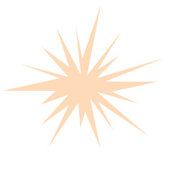 An abstract blank comic book style star burst shape design element.