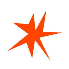An abstract blank comic book style star burst shape design element.