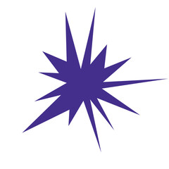 An abstract blank comic book style star burst shape design element.