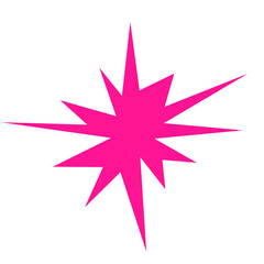 An abstract blank comic book style star burst shape design element.