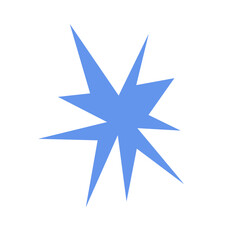 An abstract blank comic book style star burst shape design element.