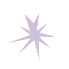 An abstract blank comic book style star burst shape design element.