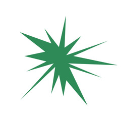 An abstract blank comic book style star burst shape design element.