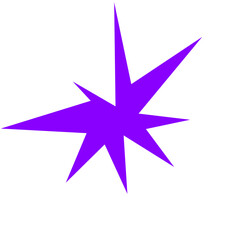 An abstract blank comic book style star burst shape design element.