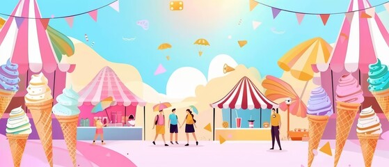 Illustration cards blank template for text of National Pizza Day