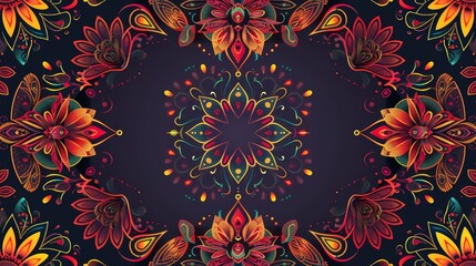 Minimal blank template card for Diwali