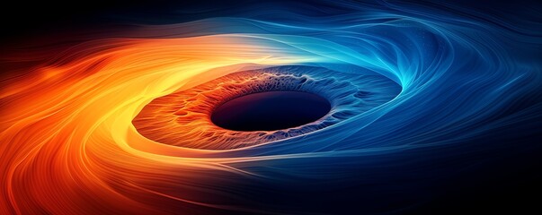 Eye health concept showing xray view of an eye with cataract, isolated on black background, suitable for medical presentations