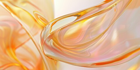 Abstract golden swirls with a silky sheen