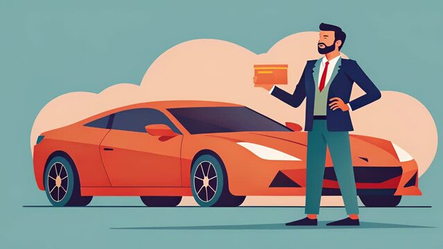 A man buys a fancy new car on a whim seeking a momentary boost in selfesteem and social status.