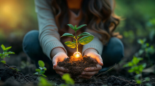 green future, ecological technologies, environmentally friendly future concept