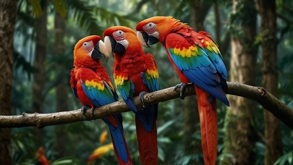 blue and red macaw