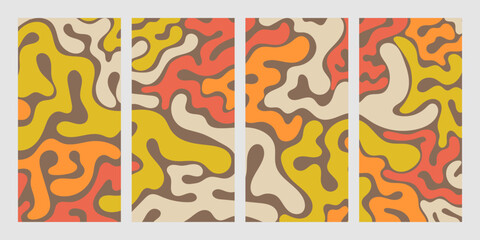 Fototapeta premium set of colorful liquid abstract vector backgrounds