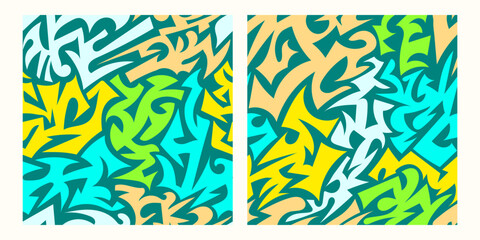 Fototapeta premium collection of soft liquid abstract vector background patterns