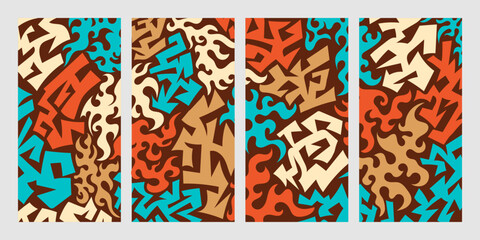 full color irregular abstract vector background banner