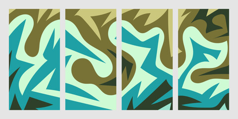 soft irregular abstract vector background set