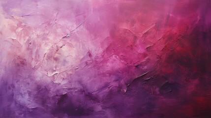 This colorful and textured painting of a purple and pink background features abstract shapes and swirls in a variety of vibrant hues. The painting is visually stimulating and emotionally evocative