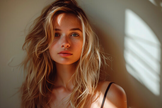 chica rubia mudelo