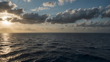 The vastness of the open sea, its boundless expanse evoking a sense of wonder and adventure ai_generated