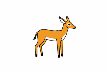  gazelle vector silhouette illustration