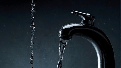 The hypnotic rhythm of water droplets falling from a leaky faucet, echoing in the silence of night ai_generated
