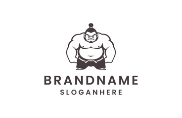 Obraz premium Sumo logo template vector illustration design