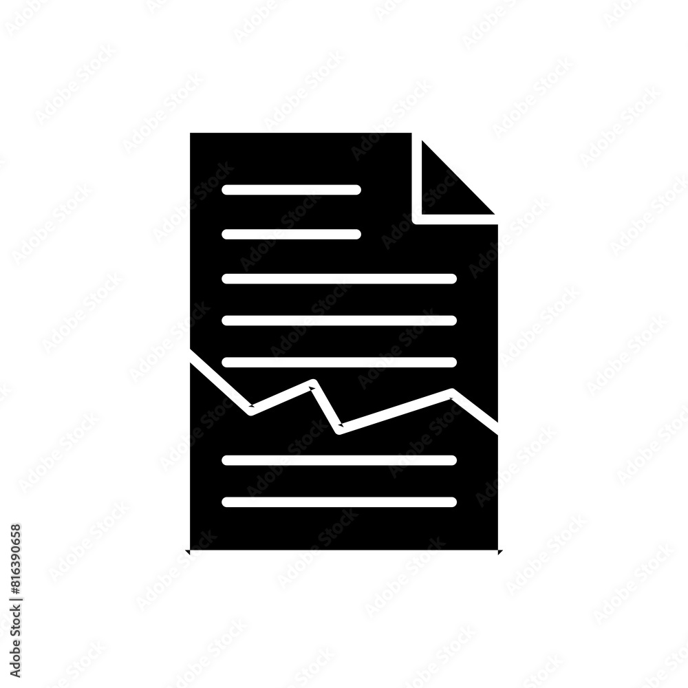 Aufkleber corrupted file document icon. bad file simple illustration on white background..eps