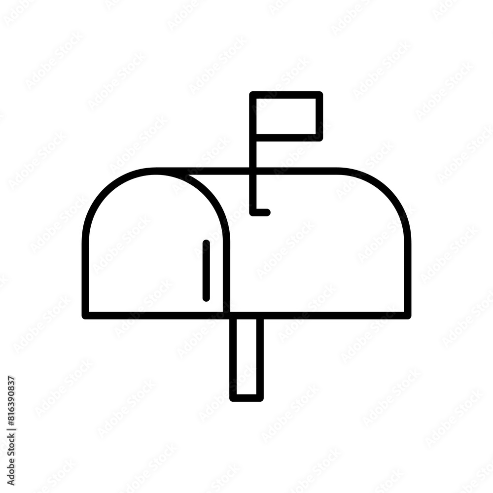 Aufkleber mailbox line icon, outline sign .. mail box symbol flat trendy style illustration for web and app on