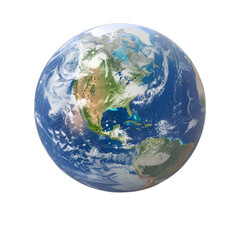 Obraz premium earth globe on white background