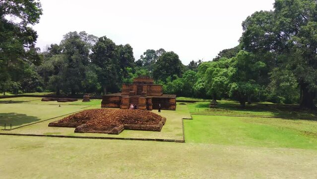 View of Muaro Jambi Temple, the largest Buddhist-style complex in Indonesia