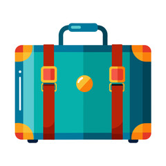 summer theme, colorful illustration of travel luggage