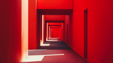 Fototapeta premium Minimalist Clean lines, negative space, single bold color