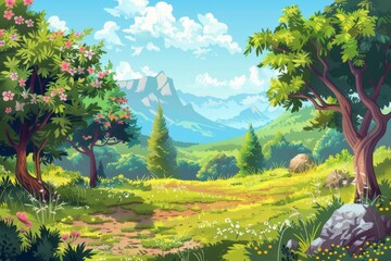 Inspiring landscape illustrations for designers