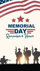 memorial day vector poster