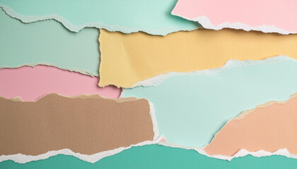 Naklejka premium Torn Paper Background, Craft, Pastel Color