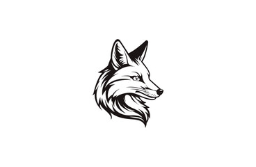 Fototapeta premium Head fox logo design template vector illustration
