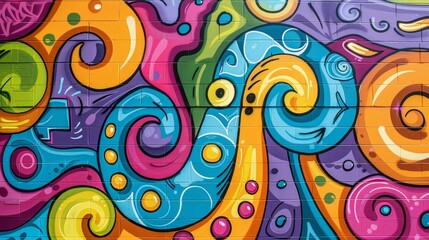 Bold, vibrant mural with stunning visual impact, Ai Generated