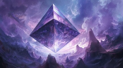 A massive crystal floats, showing visions from other realities.