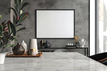 Blank Poster Mock Up Frame, Generative AI